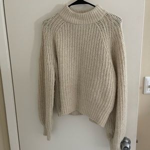 cream sweater super comfy